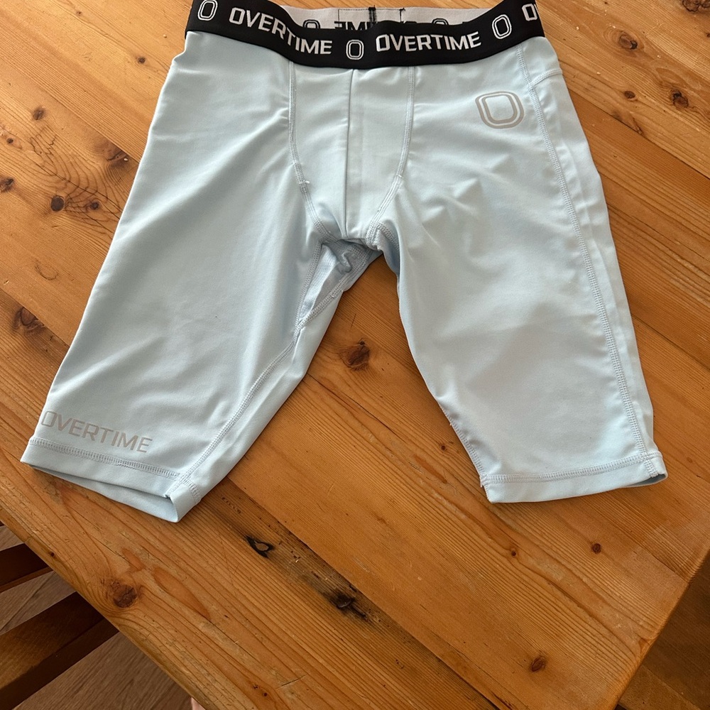 Overtime Light Blue Compression Shorts
